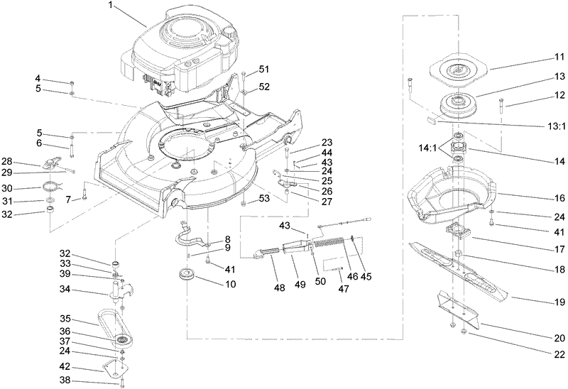 Engine Belt and Blade Assembly