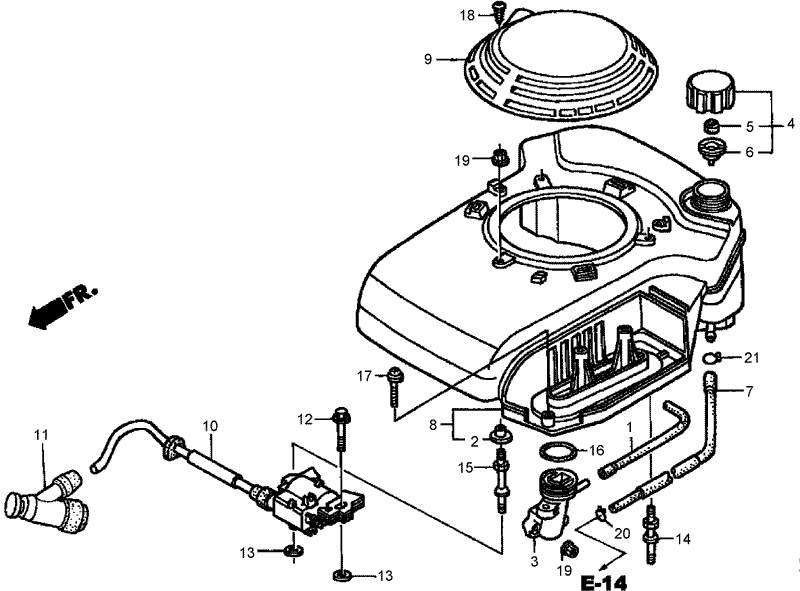 Fan Cover Assembly Honda GXV160A1 T1AH