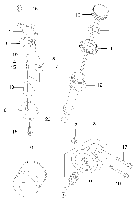 Dipstickoil Filter Assembly