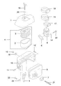 Air FilterMuffler Assemby