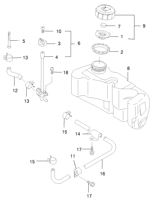 Fuel Tank and Valve Assembly