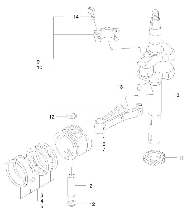 Piston And Crankshaft Assembly