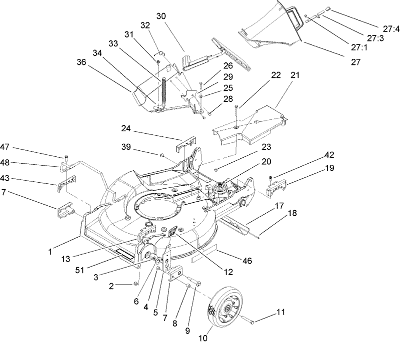 Housing Chute and Wheel Assembly