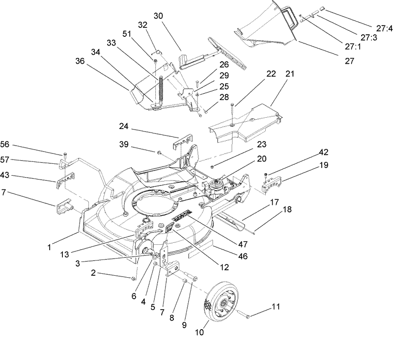 Housing Chute and Wheel Assembly