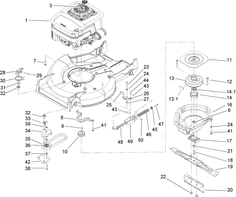 Engine and Blade Assembly