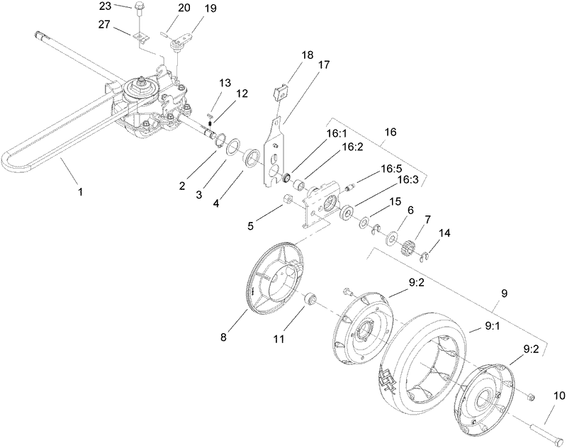 Rear Drive and Wheel Assembly