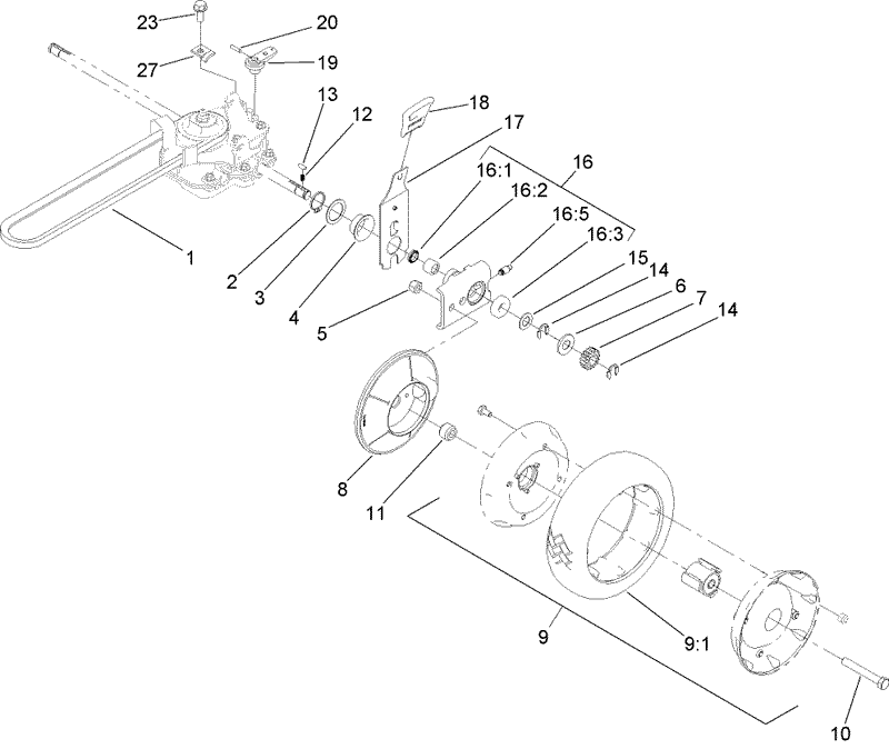 Rear Drive and Wheel Assembly