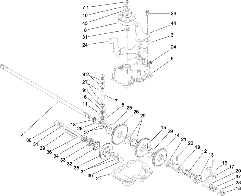 Gear Case Assembly No 74 1860