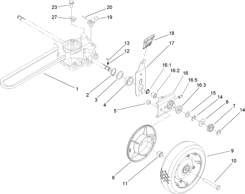 Rear Drive and Wheel Assembly