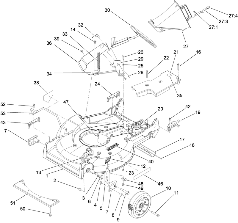 Housing Chute and Wheel Assembly