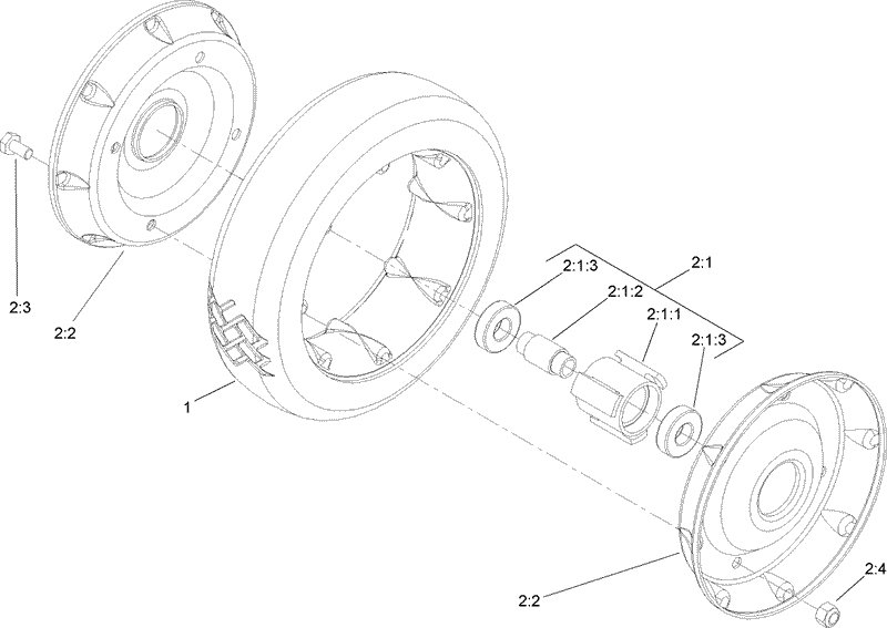 Front Wheel and Tire Assembly No 100 2870
