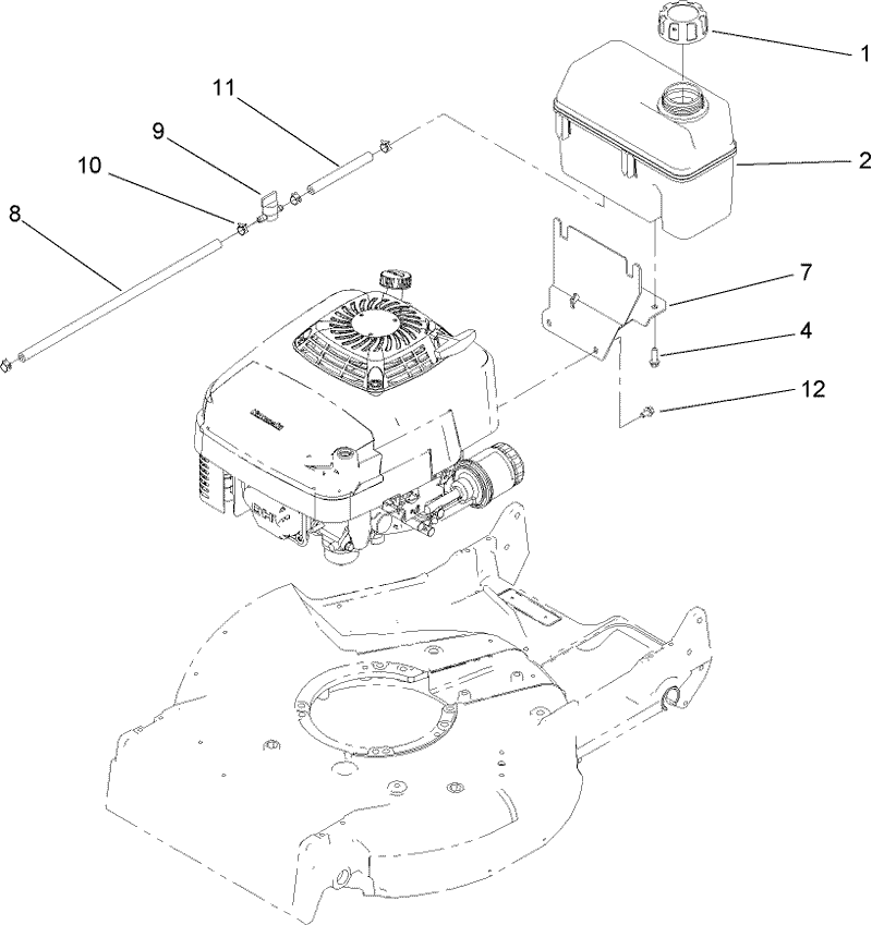 Fuel Hose and Tank Assembly