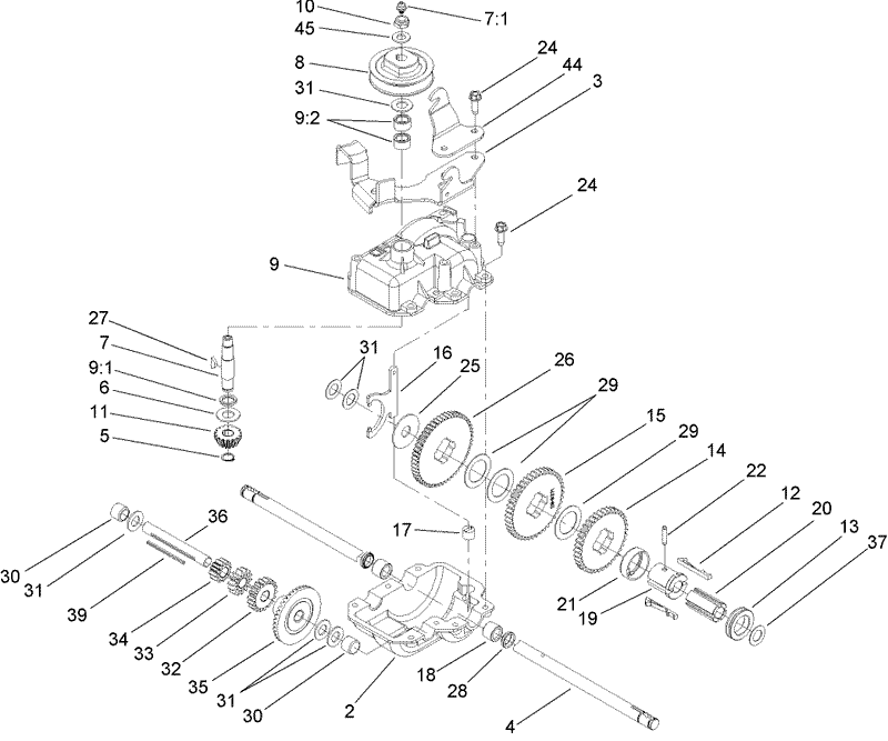 Gear Case Assembly No 74 1861