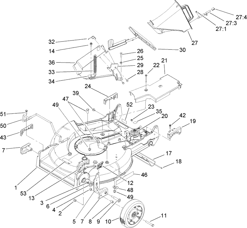 Housing Chute and Wheel Assembly