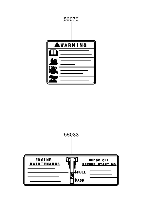 Label Assembly Kawasaki FJ180V AS30