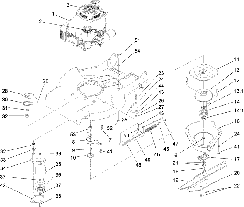 Engine and Blade Assembly