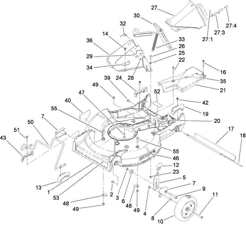 Housing Chute and Wheel Assembly