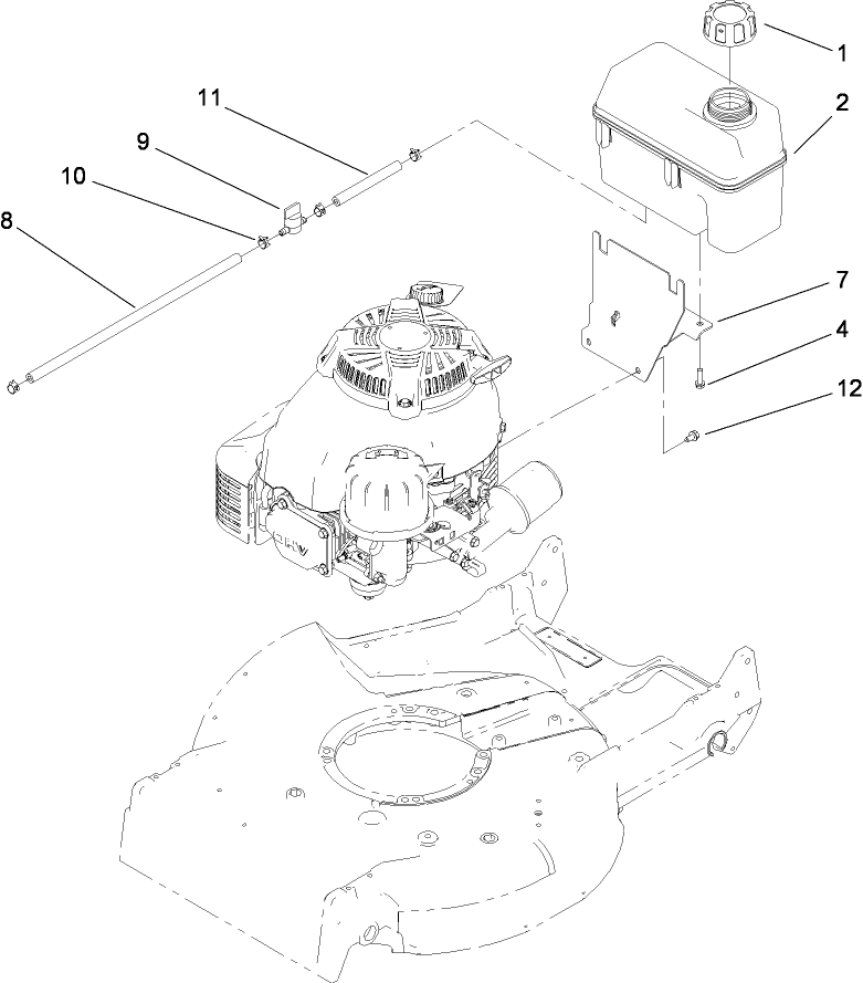 Engine and Tank assembly