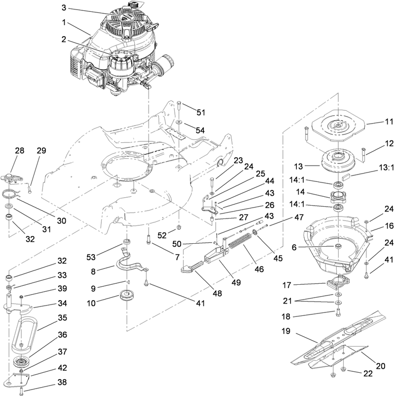 Engine and Blade Assembly