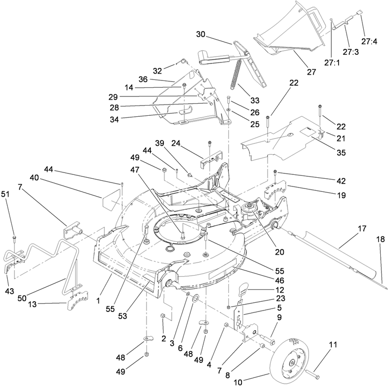 Housing Chute and Wheel Assembly