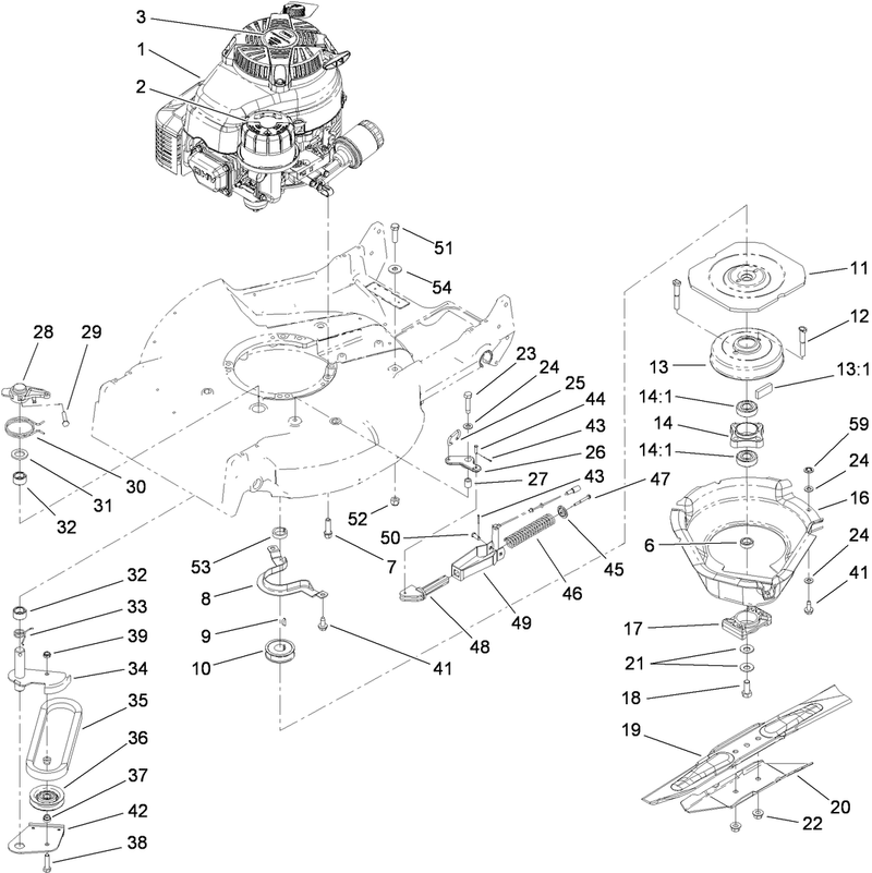 Engine and Blade Assembly