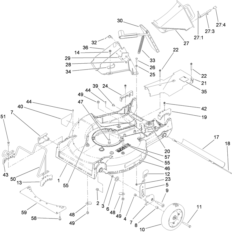 Housing Chute and Wheel Assembly