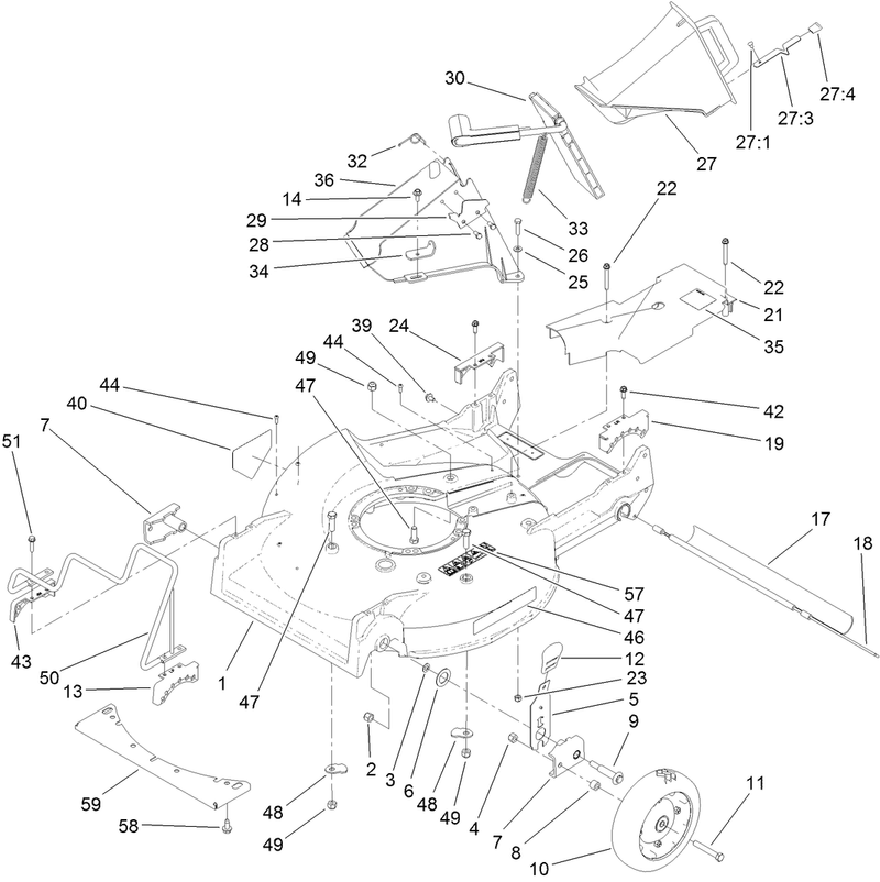 Housing Chute and Wheel Assembly