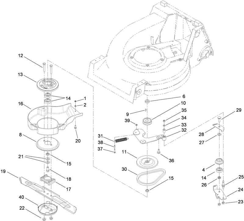 Blade Brake Clutch Assembly