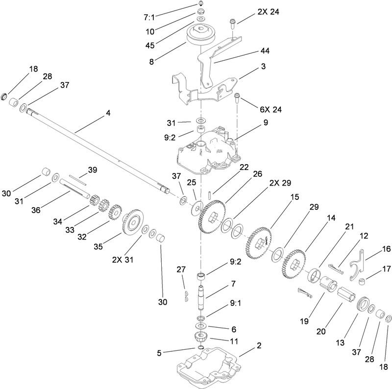 Gear Case Assembly No 110 2100