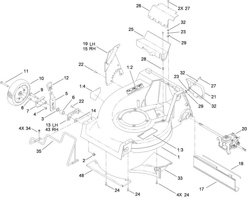 Housing and Front Wheel Assembly