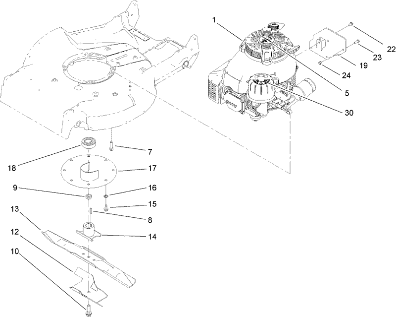 Engine and Blade Assembly
