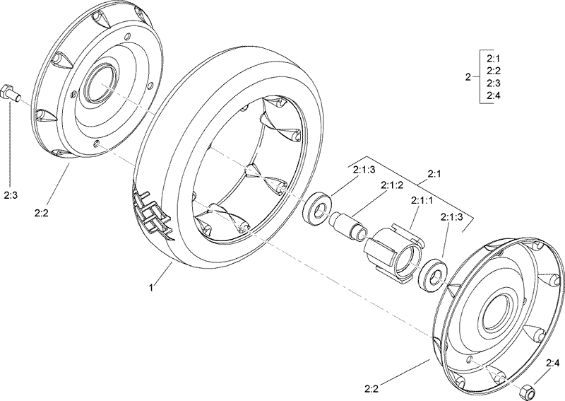 Front Wheel and Tire Assembly No 100 2870