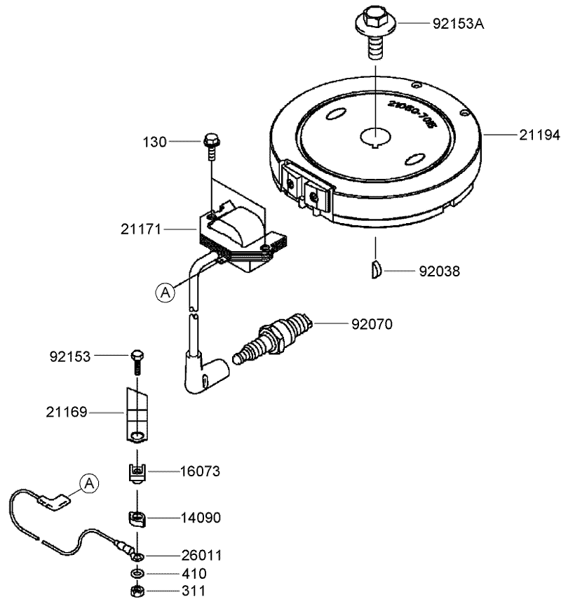 Electric Equipment Assembly Kawasaki FJ180V AS36