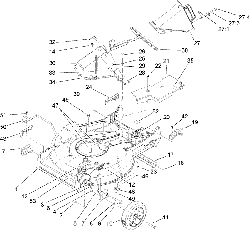 Housing Chute and Wheel Assembly