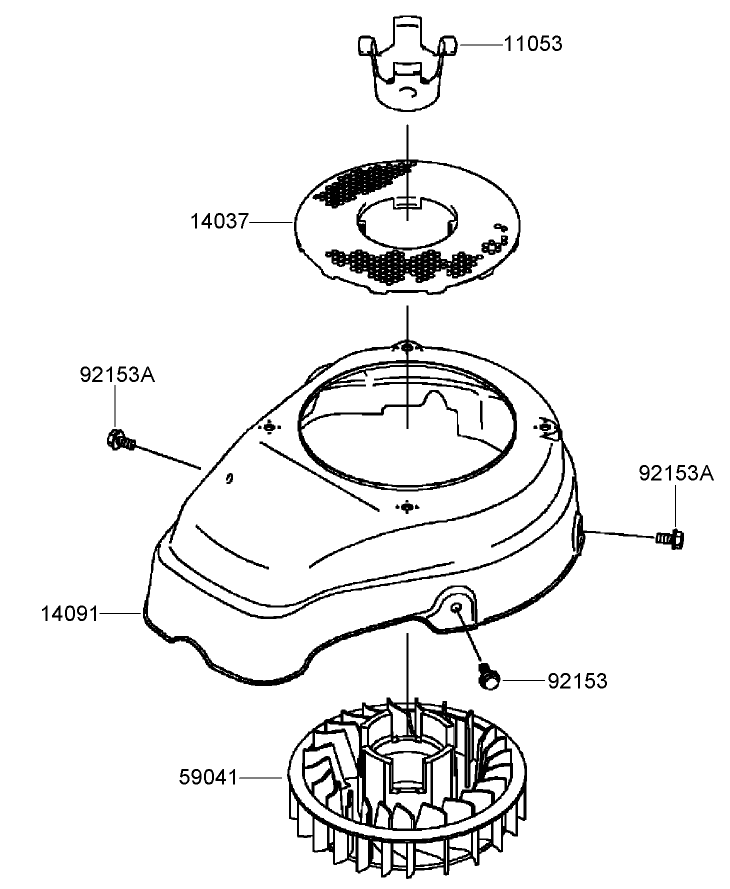 Cooling Equipment Assembly Kawasaki FJ180V AS36