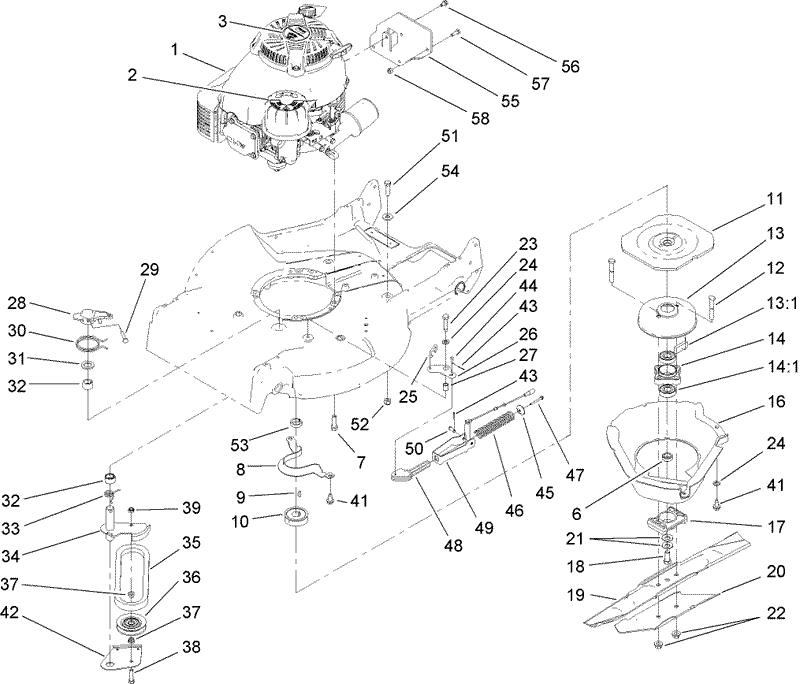 Engine and Blade Assembly