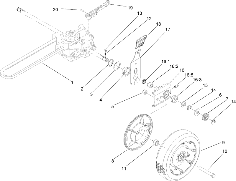 Rear Drive and Wheel Assembly