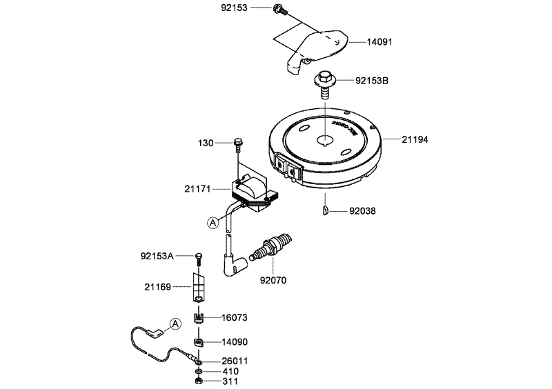 Electric Equipment Assembly Kawasaki FJ180V AS34