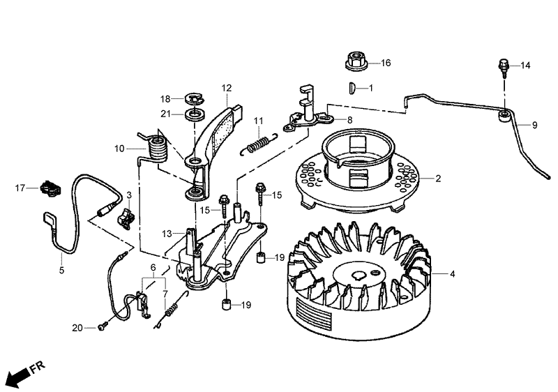 Flywheel Assembly Honda GXV160UH2 A1T