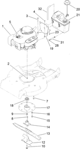 Engine Fuel Tank and Blade Assembly