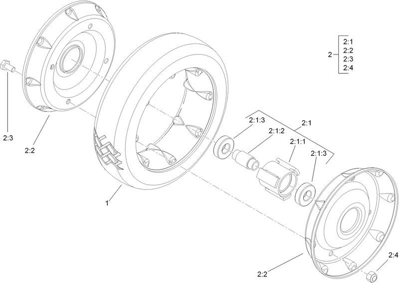 Front Wheel and Tire Assembly No 100 2870