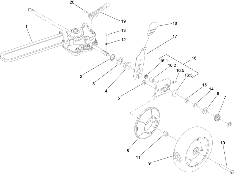 Rear Drive and Wheel Assembly