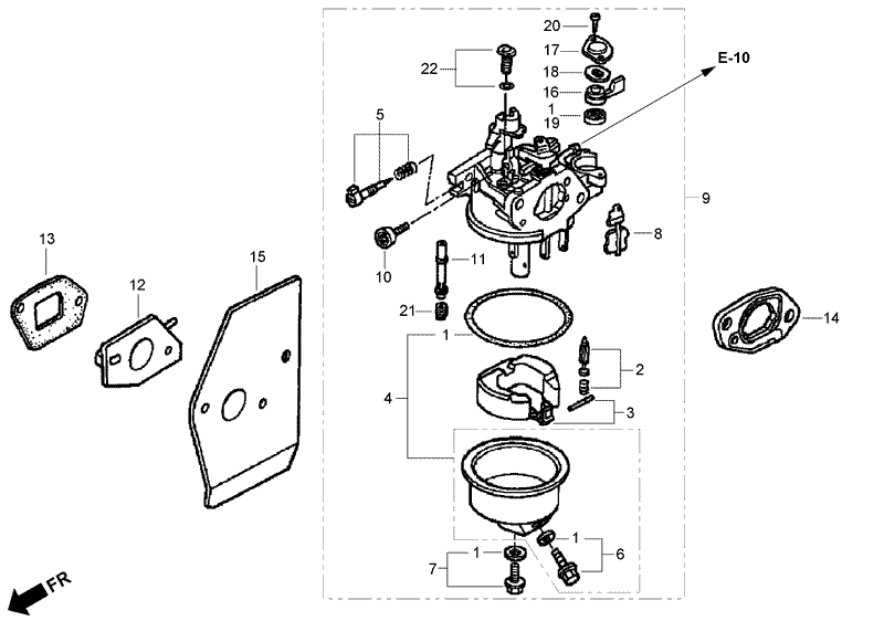 Carburetor Assembly Honda GXV160UH2 T1AH
