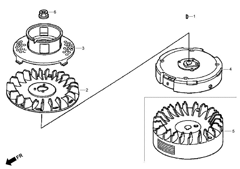 Flywheel Assembly Honda GXV160UH2 T1AH