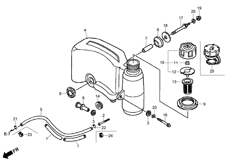 Fuel Tank Assembly Honda GXV160UH2 T1AH