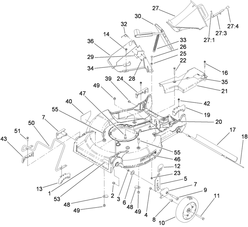 Housing Chute and Wheel Assembly