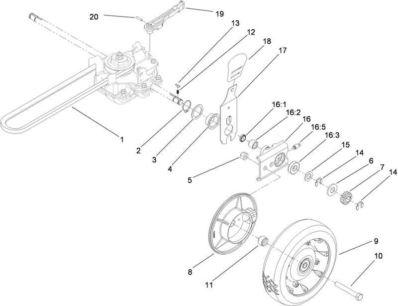 Rear Drive and Wheel Assembly