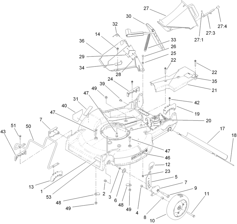 Housing Chute and Wheel Assembly