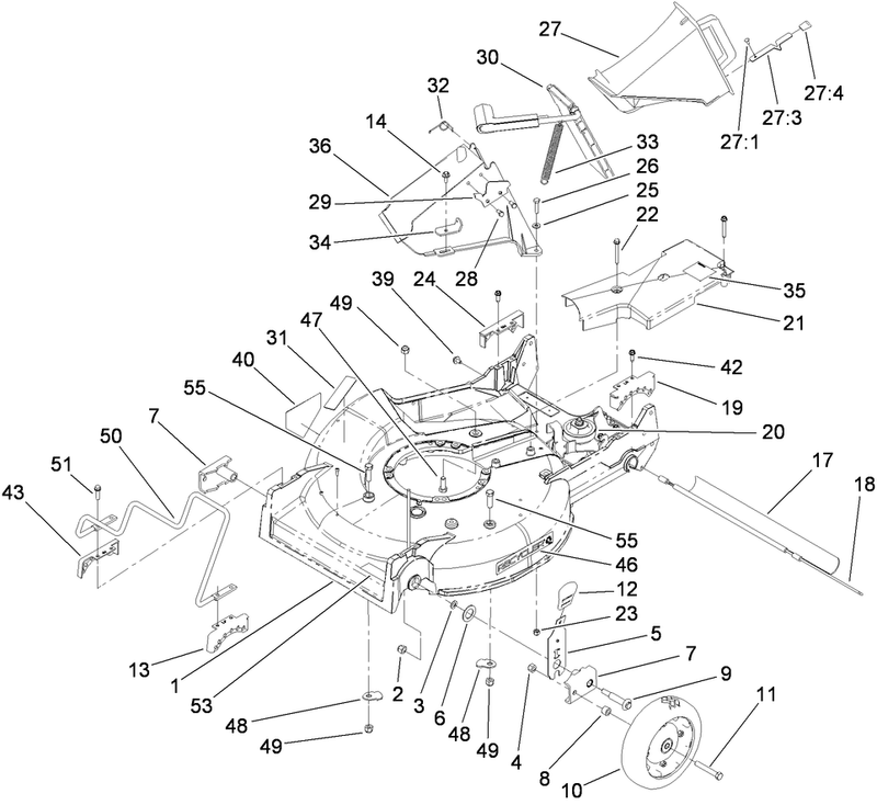 Housing Chute and Wheel Assembly