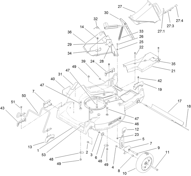 Housing Chute and Wheel Assembly